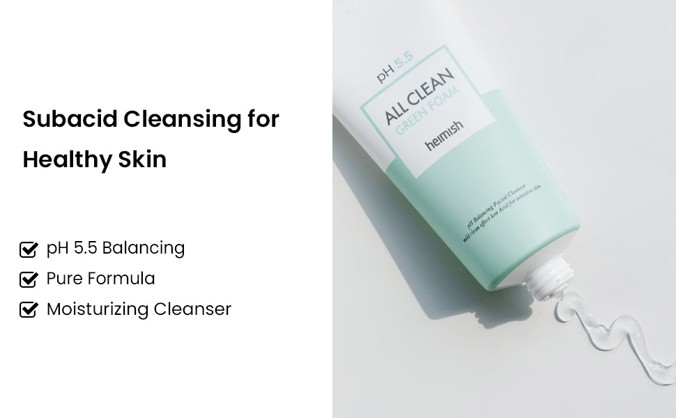 Heimish All Clean Green Foam Cleanser - pH Balancing, 150g - 2