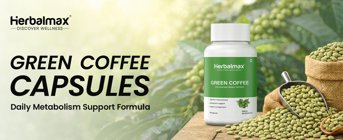 Herbal Max Green Coffee Beans Extract Capsules 60 - 1