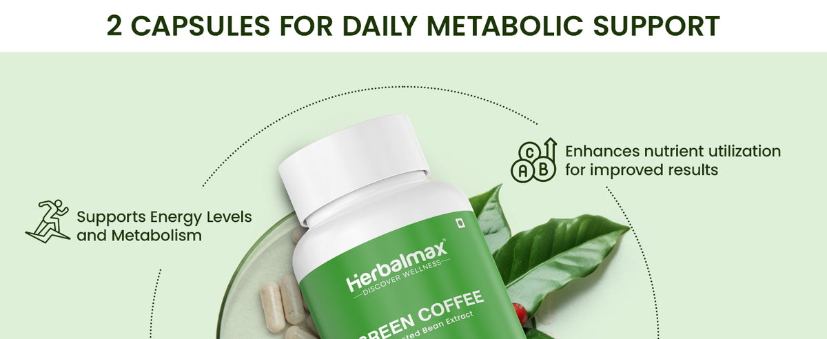 Herbal Max Green Coffee Beans Extract Capsules 60 - 5