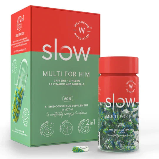 Wellbeing Nutrition Slow Multivitamin for Him, 60 Capsules