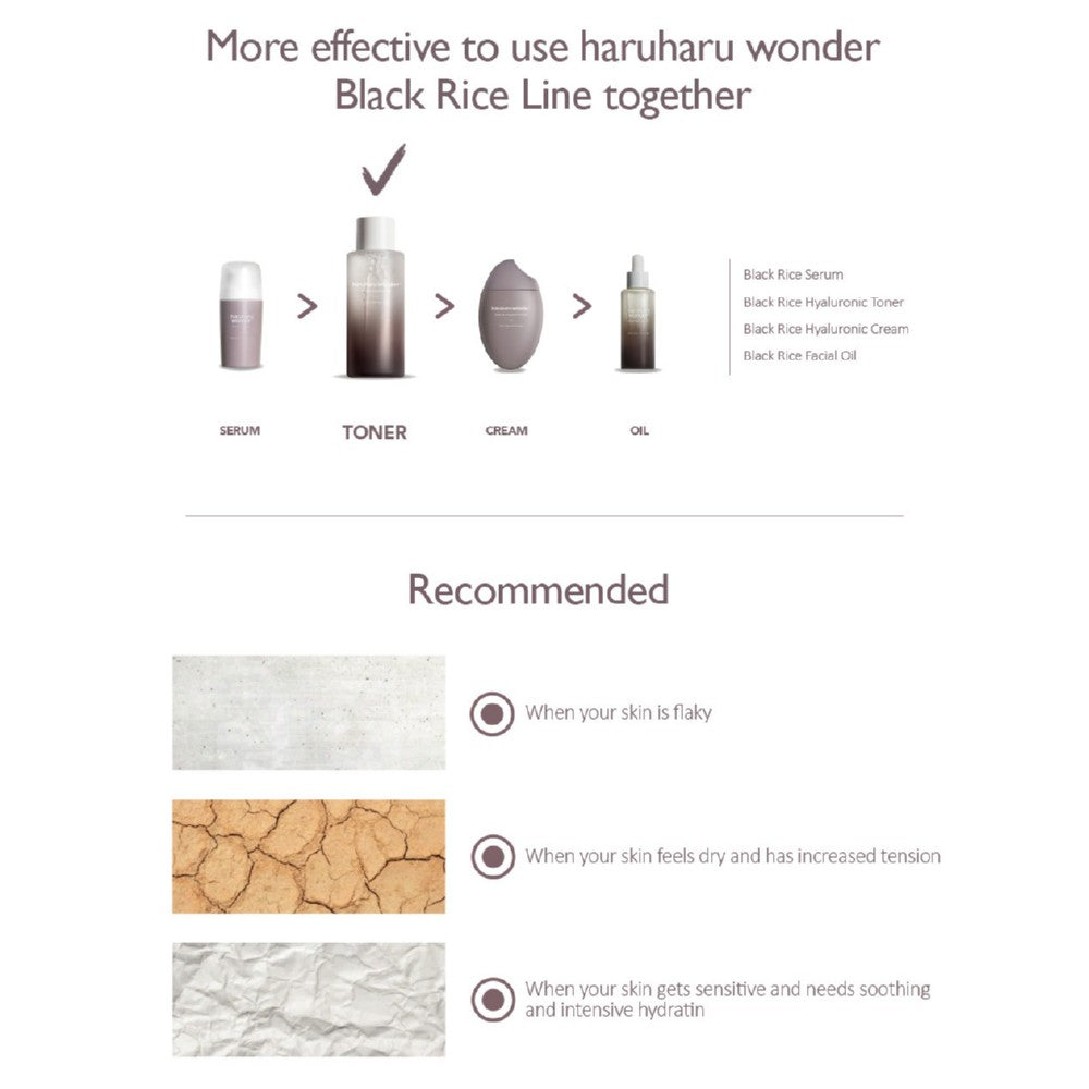 Haruharu Wonder Black Rice Hyaluronic Toner - Alcohol Free, 150ml - Image 4