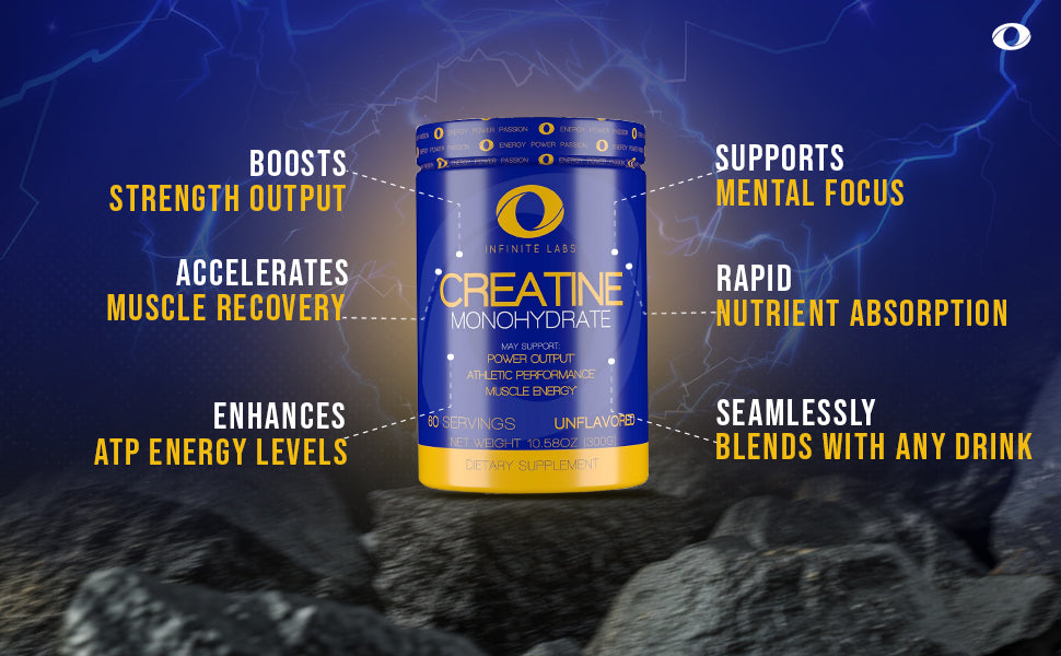 INFINITE Creatine Monohydrate Powder - Sports Nutrition, 300g - 1