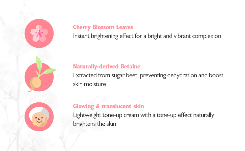 Innisfree Cherry Blossom Tone Up Cream - Face Moisturiser, 50ml - 3