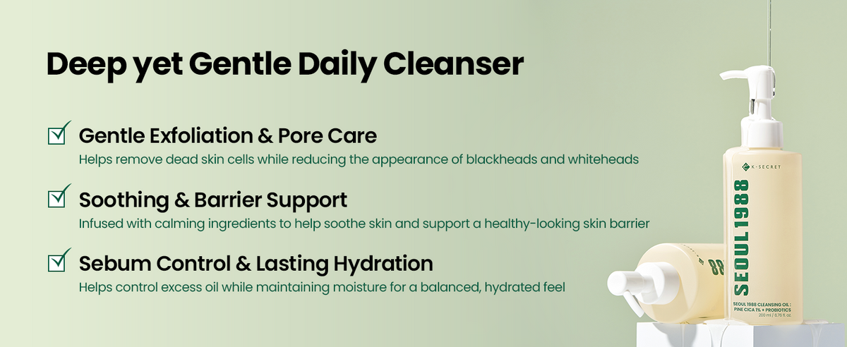 K-SECRET SEOUL 1988 Deep Cleansing Oil - Cica & Probiotics, 200ml - 4