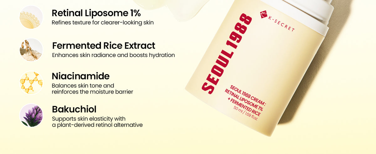K-SECRET SEOUL 1988 Face Moisturiser - Retinal Liposome 1% & Fermented Rice - 50ml - 2