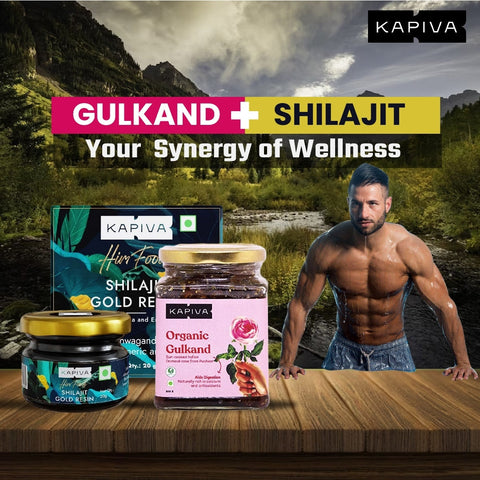 Kapiva gulkand plus Shilajit gold resin combo