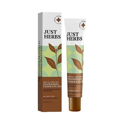 Just Herbs Under Eye Gel Crème for Dark Circles, Eye Puffiness & Fine Lines - 20g