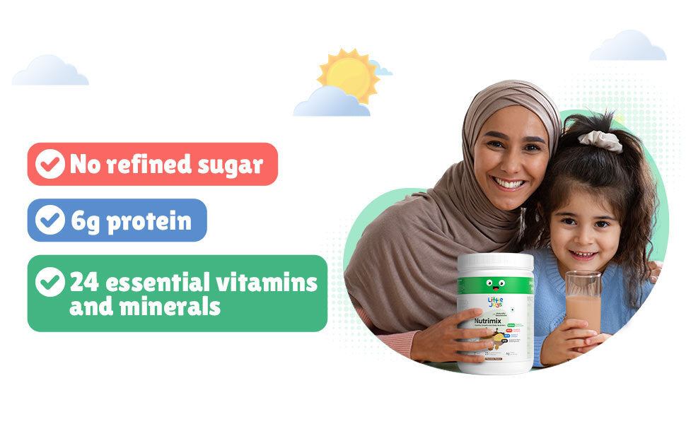 Little Joys NutriMix 2+ Vanilla Jar - 350 gm for Kids - 2