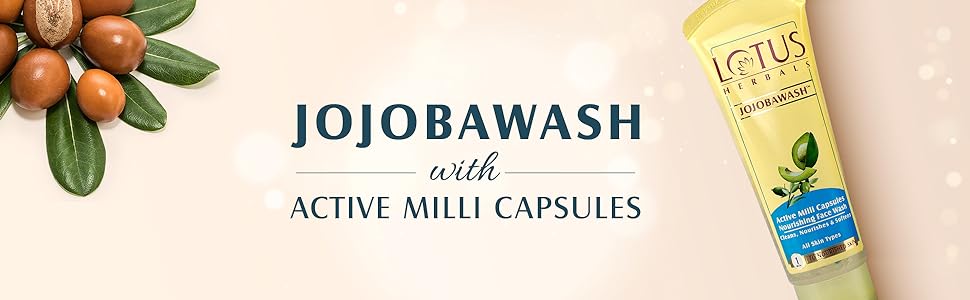 Lotus Herbal Face Wash with Jojobawash Active Capsules - 120 gm - 1