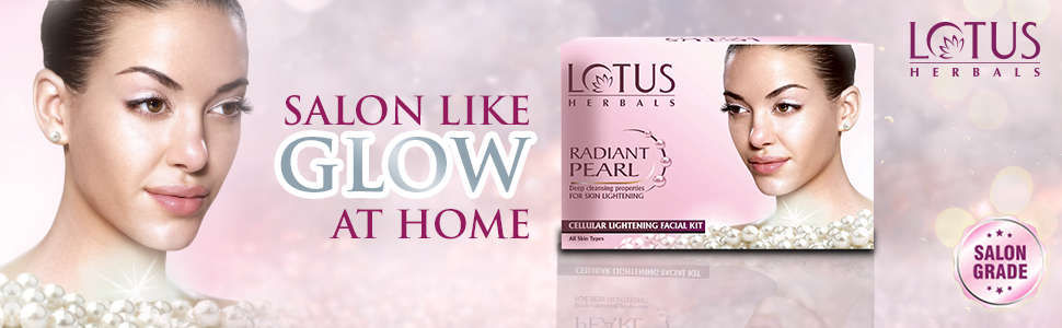 Lotus Herbals Radiant Pearl Cellular Glow Facial Kit, Masks & Exfoliators - 1