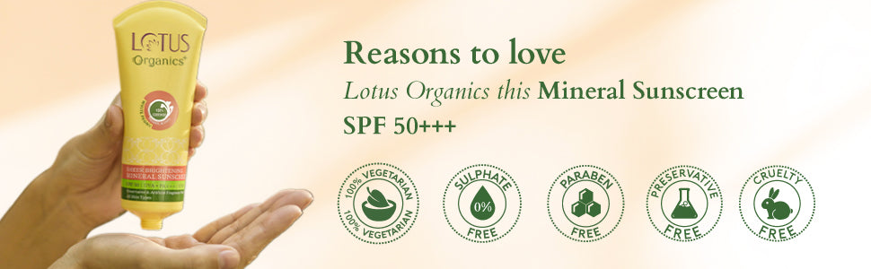 Lotus Organic Sheer Brightening Mineral Sunscreen SPF-50 PA - 100g - 3