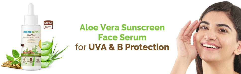 Mamaearth Aloe Vera Sunscreen Face Serum, 30 ml - 1