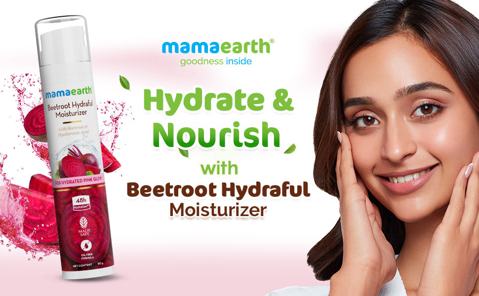 Mamaearth Beetroot Hydraful Moisturizer - Face Lotion, Oil-Free, 50 ml - 1