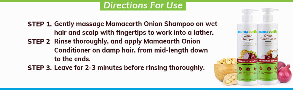 Mamaearth Hair Fall Control Combo(Onion Shampoo, 400ml + Onion Conditioner, 400ml) - 2