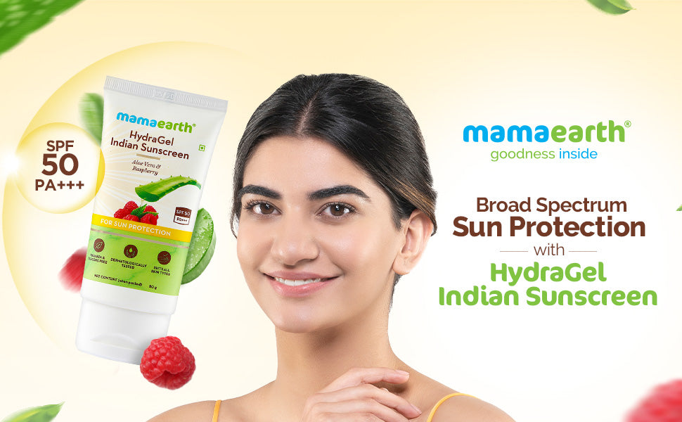 Mamaearth HydraGel Indian Sunscreen with SPF 50 & Aloe Vera - 50g - 1