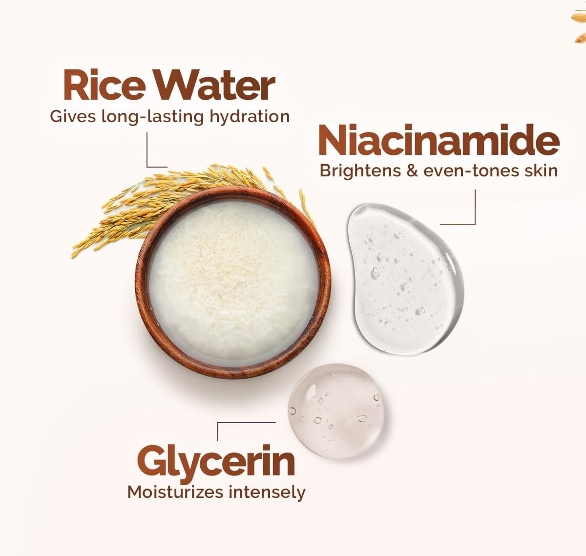 Mamaearth Rice Dewy Bright Moisturizing Cream - Rice Water & Niacinamide, 100ml