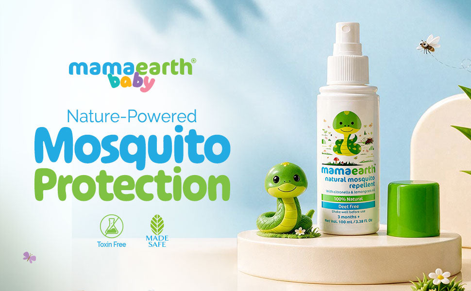 Mamaearth Natural Mosquito Repellent Spray - DEET-Free, Citronella & Peppermint Oil Formula, 100 ml - 1