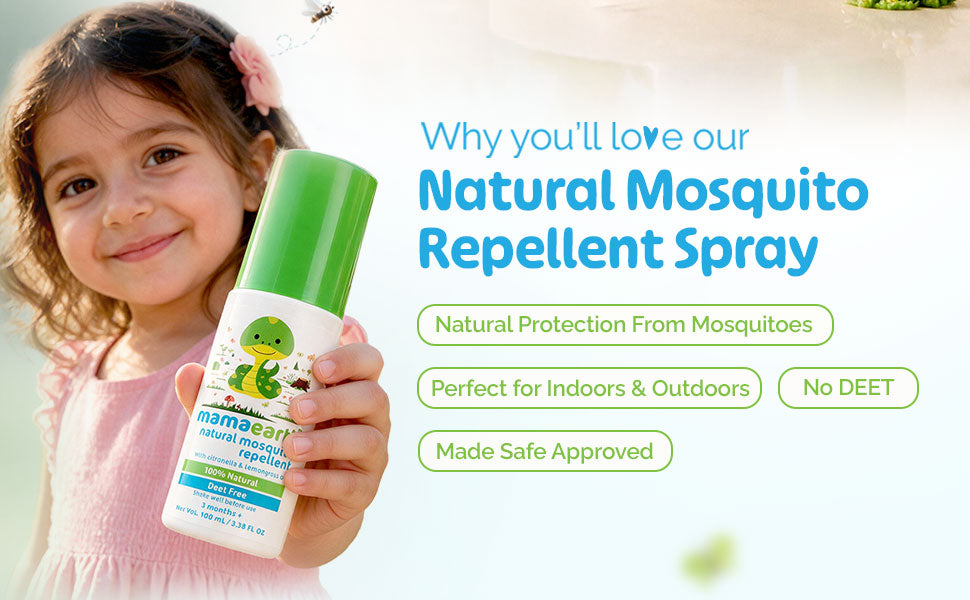 Mamaearth Natural Mosquito Repellent Spray - DEET-Free, Citronella & Peppermint Oil Formula, 100 ml - 2