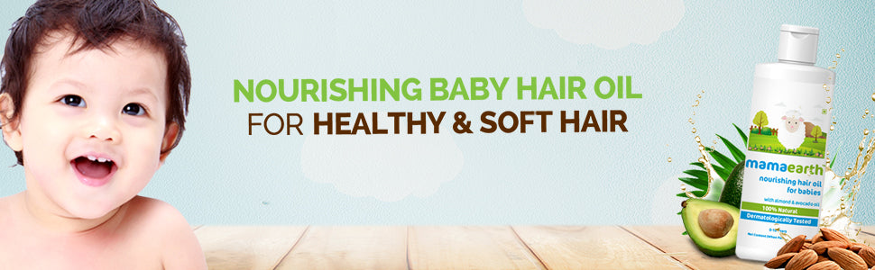 Mamaearth Nourishing Baby Hair Oil - Almond, Avocado & Coconut Blend, 200ml - 1