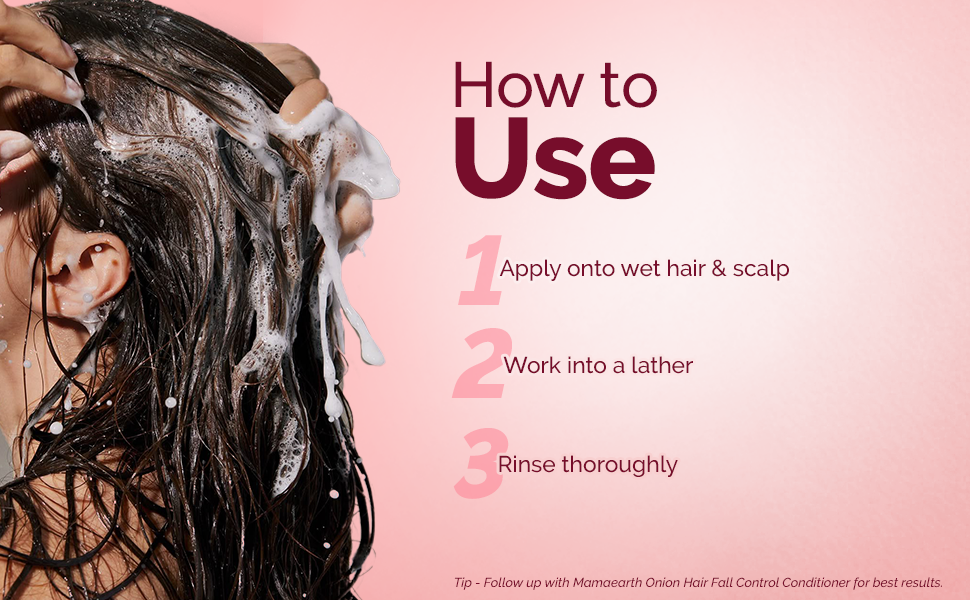 Mamaearth Onion Shampoo - Plant Keratin for Hair Fall Control - 1 Litre - 4