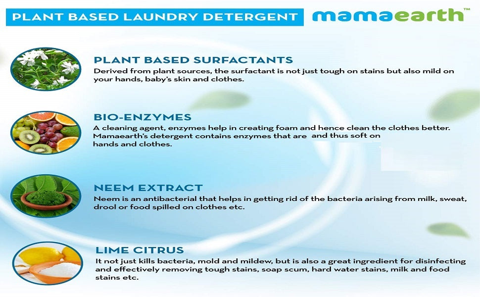 Mamaearth Plant Based Laundry Detergent Liquid - 1000 ml - 1