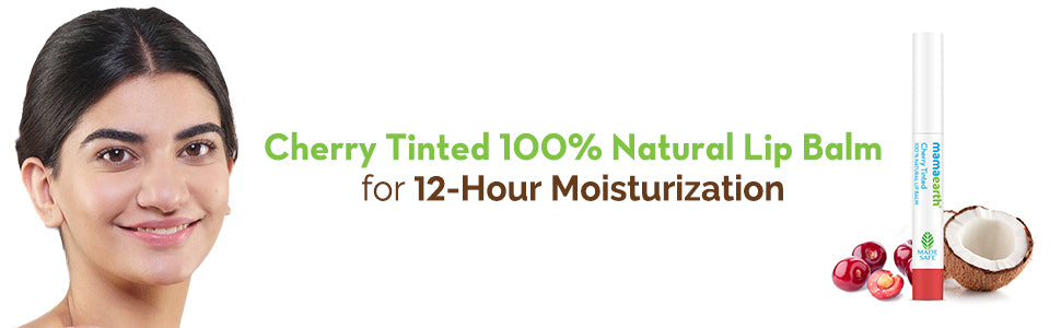 Mamaearth Cherry Tinted Lip Balm - Natural Ingredients, 12-Hour Moisturization, 2g - 1