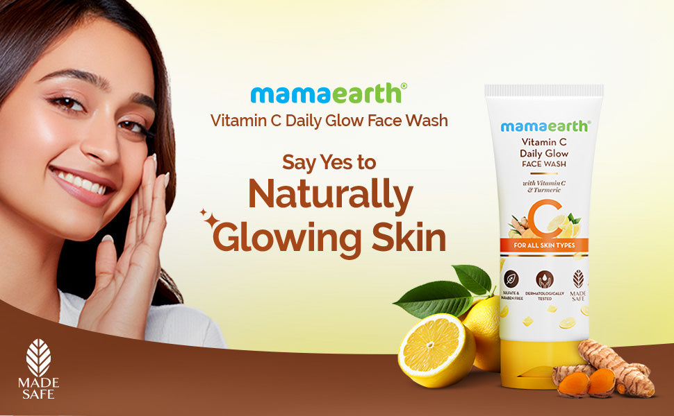 Mamaearth Vitamin C Face Wash with Turmeric & Aloe Vera - 100ml - 1