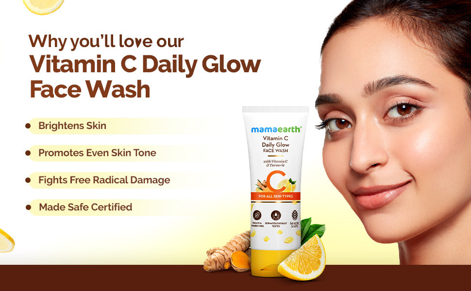 Mamaearth Vitamin C Face Wash with Turmeric & Aloe Vera - 100ml - 2