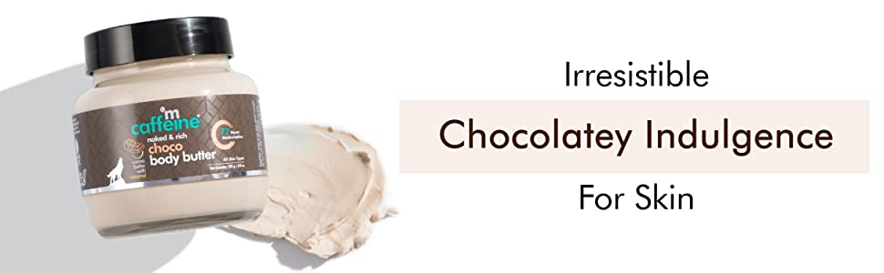mCaffeine Choco Body Butter - Intense Moisturization, Cocoa Butter - 250g - 1