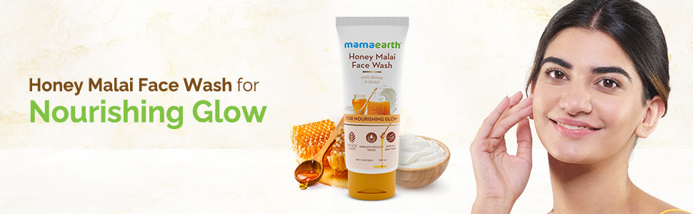 Mamaearth Honey Malai Face Wash - Honey & Malai Enriched Cleanser, 100 ml - 1