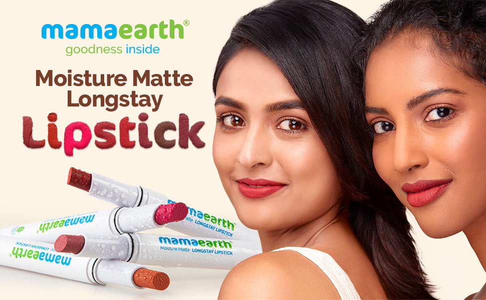 Mamaearth Moisture Matte Lipstick - Shade 04 Cinnamon Nude, with Avocado Oil & Vitamin E, 2g - 1