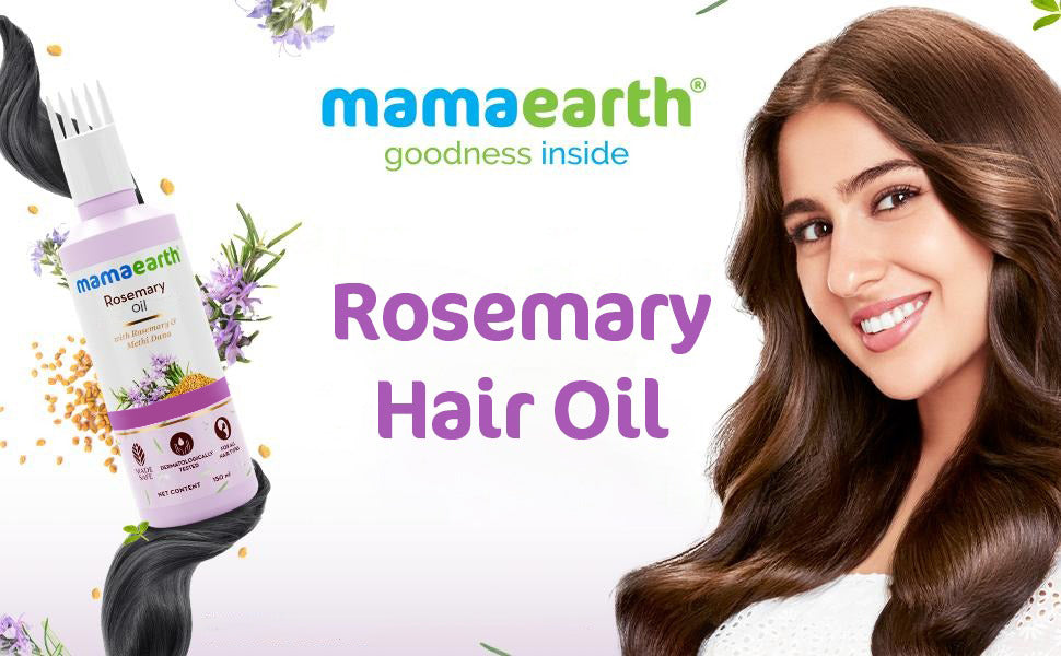 Mamaearth Rosemary Hair Growth Oil - With Methi Dana & Curry Leaves, 150ml - 1