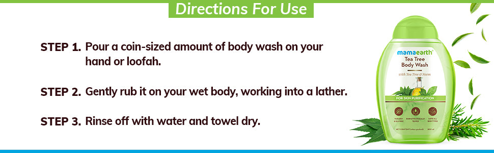 Mamaearth Tea Tree Body Wash - Refreshing Cleanser, 300 ml - 2