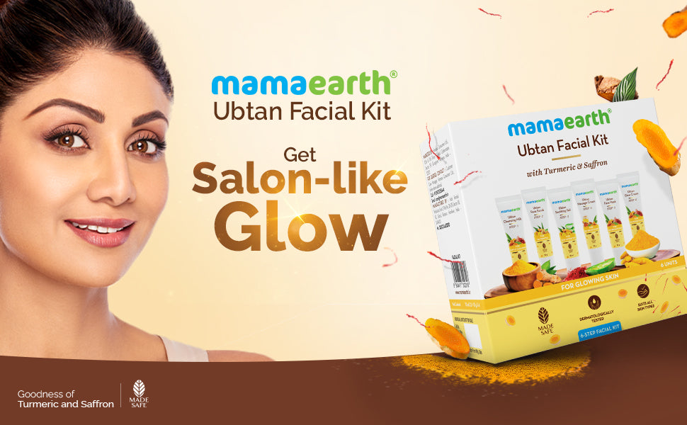 Mamaearth Ubtan 6 Step Facial Kit - Turmeric & Saffron, 60g - 1