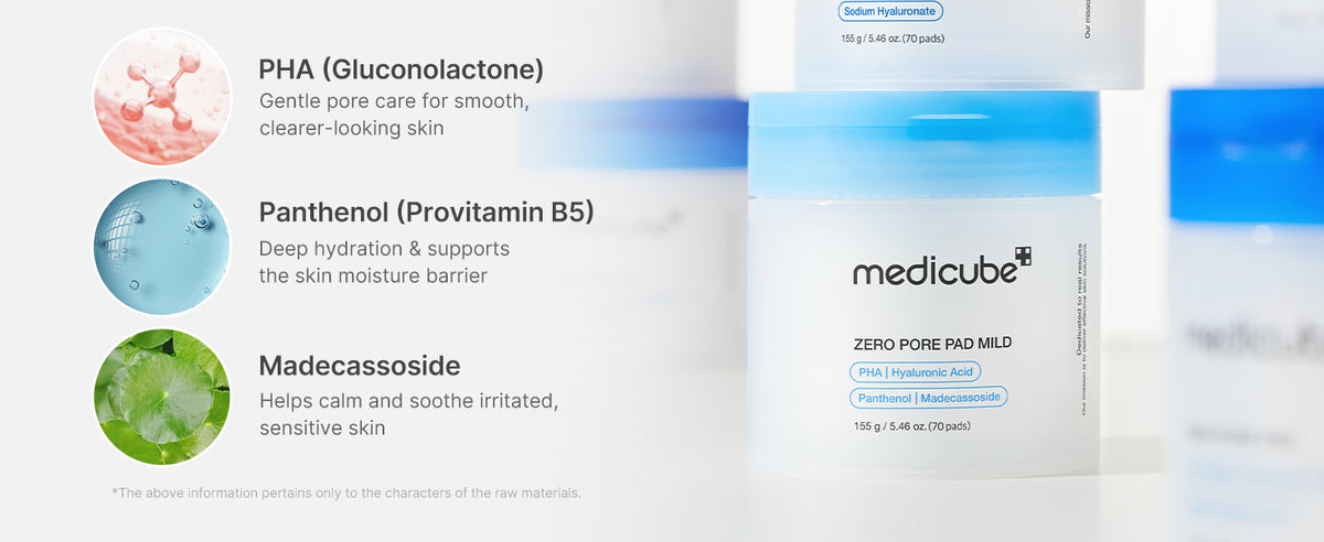 Medicube Zero Pore Pads Mild 2.0 - PHA Exfoliating Toner Pads - 70 Sheets - 3