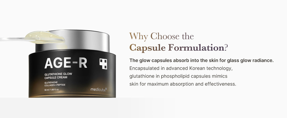 Medicube Glutathione Glow Capsule Cream - Capsule Formula, Korean Technology - 1.69 fl.oz - 5