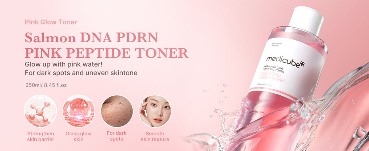Medicube Salmon DNA PDRN Pink Cica Soothing Toner - 250ml - 1