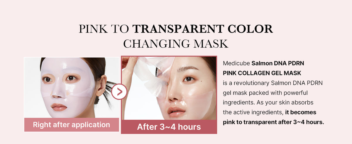 Medicube Salmon DNA PDRN Pink Collagen Gel Mask - Overnight Face Mask, 28g, 4 Pack - 3