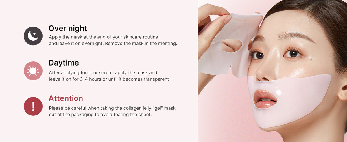 Medicube Salmon DNA PDRN Pink Collagen Gel Mask - Overnight Face Mask, 28g, 4 Pack - 7