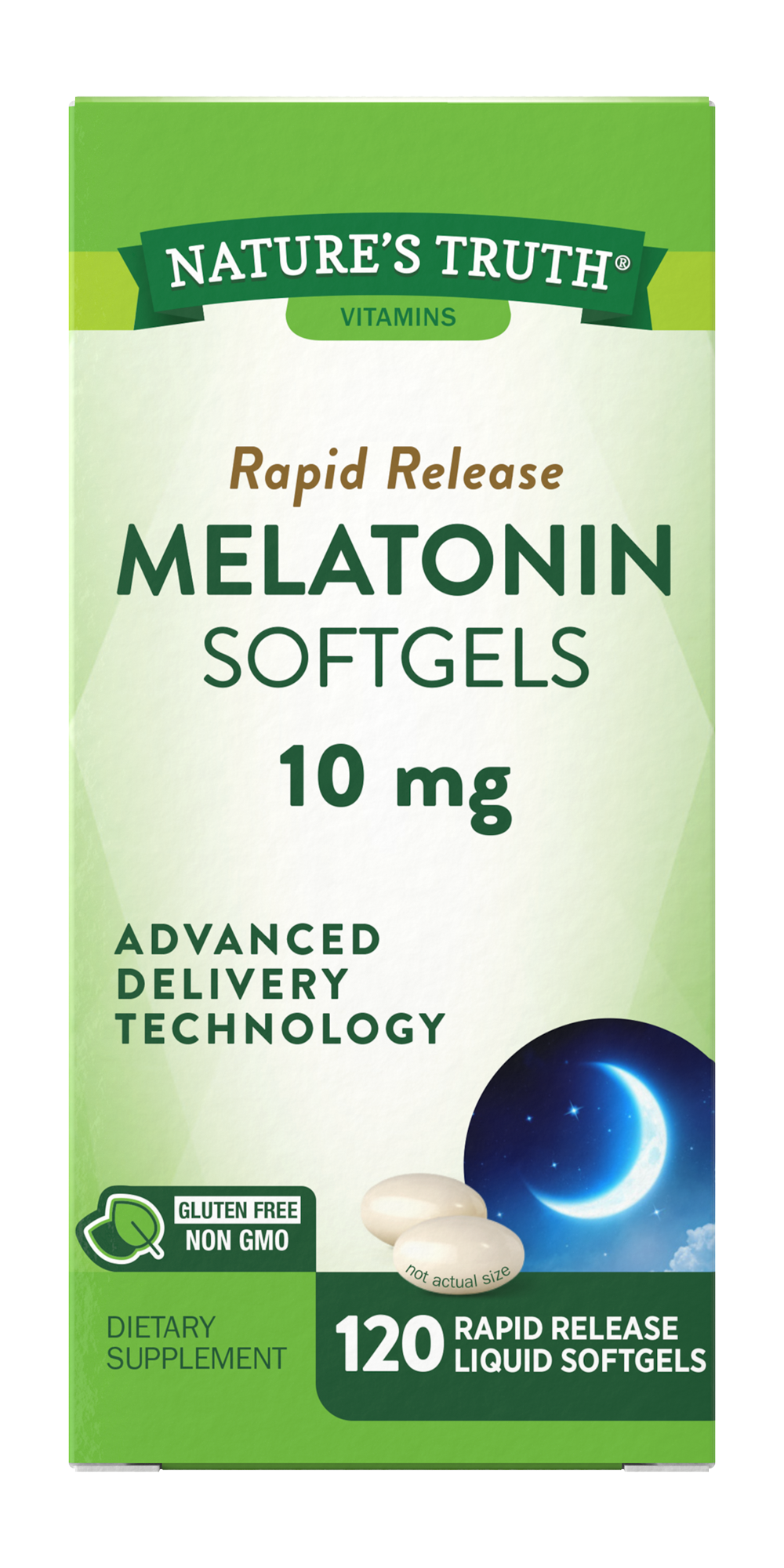 Nature's Truth Melatonin 10mg Softgels - 120 Pack - Image 2