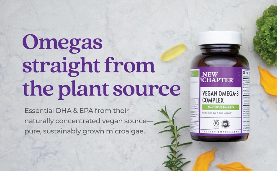 New Chapter Vegan Omega 3 Complex - 30 Softgels - 1