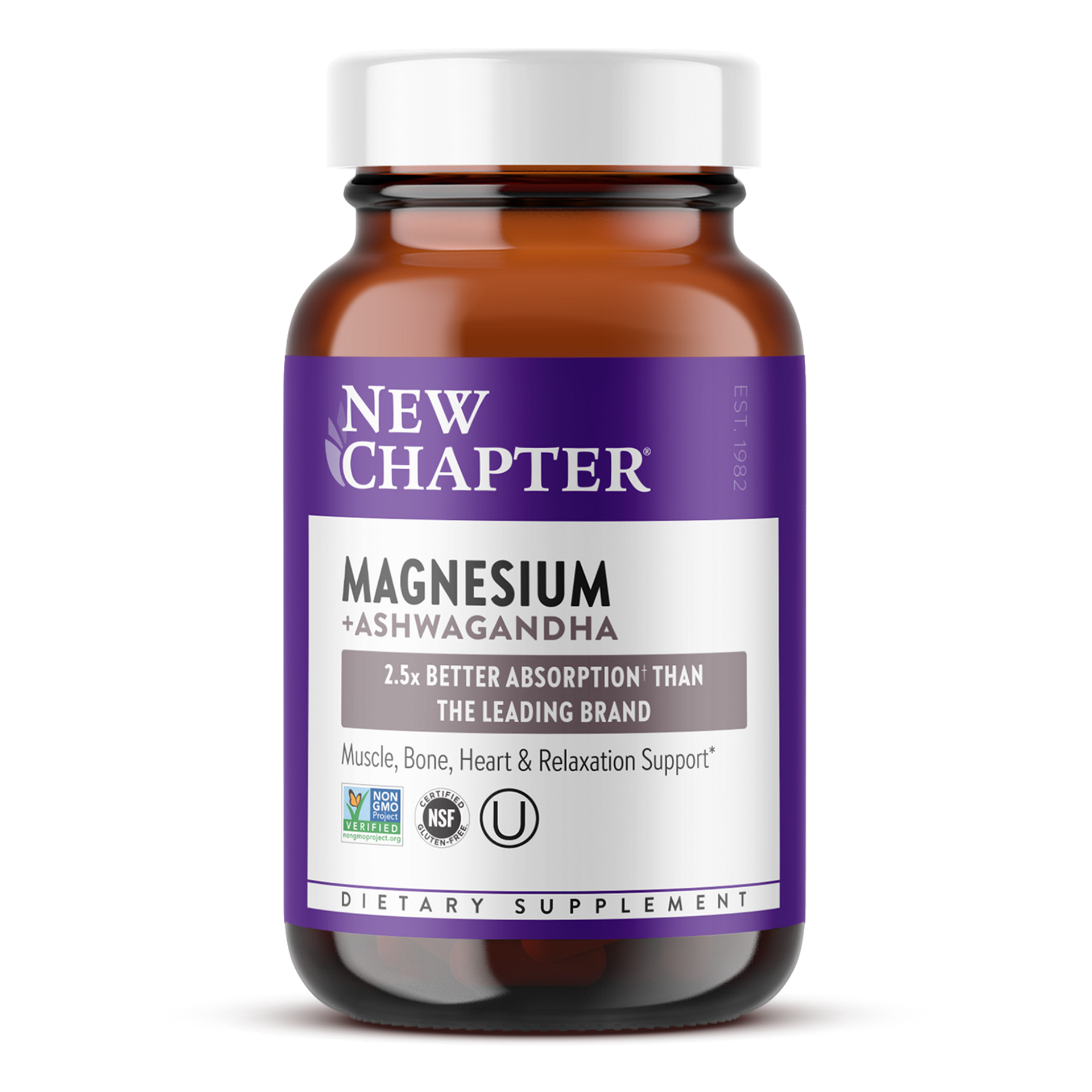 New Chapter Magnesium + Ashwagandha 30 Capsule