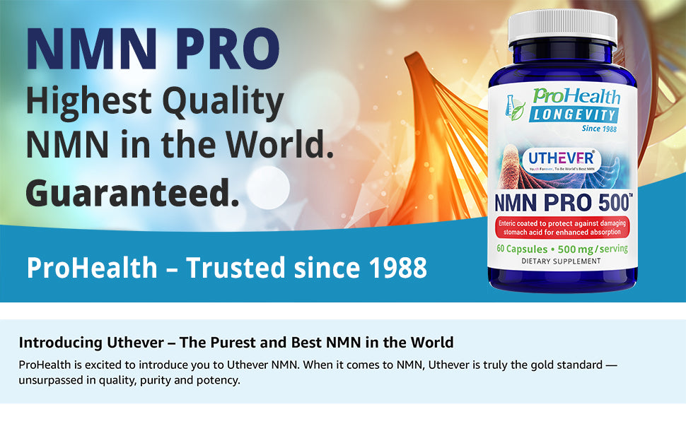ProHealth Vitamins Nicotinamide Mononucleotide NMN 500 mg - 60 Capsules - 1