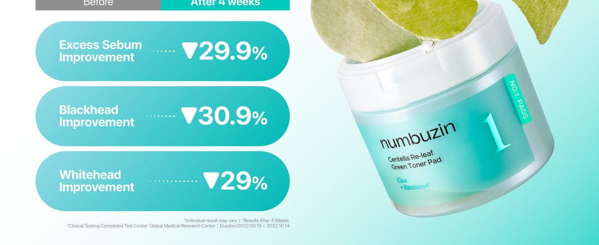 NUMBUZIN NO.1 CENTELLA RE-LEAF GREEN TONER PAD 190ML (70PADS) - 4
