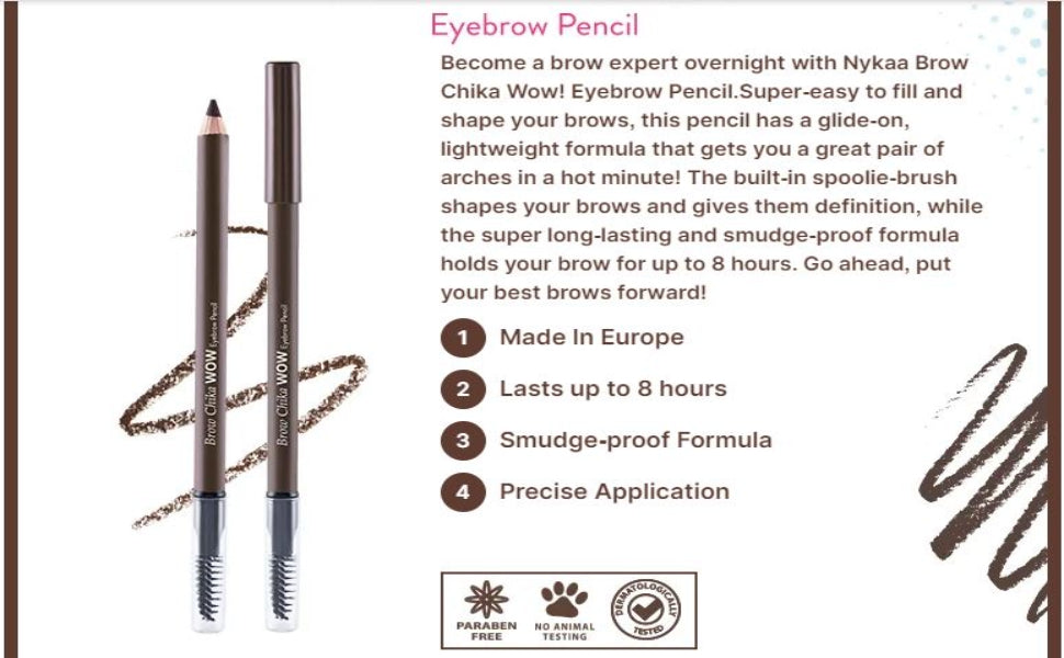 Nykaa Brow Chika Wow Eyebrow Pencil - Coven Cocoa 01 - 1
