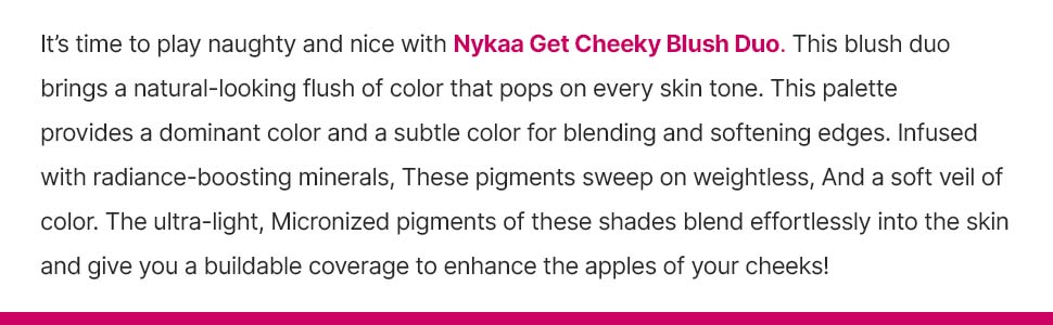 Nykaa Get Cheeky! Blush Duo Malibu Barbie 03 - Colour Cosmetics - 2