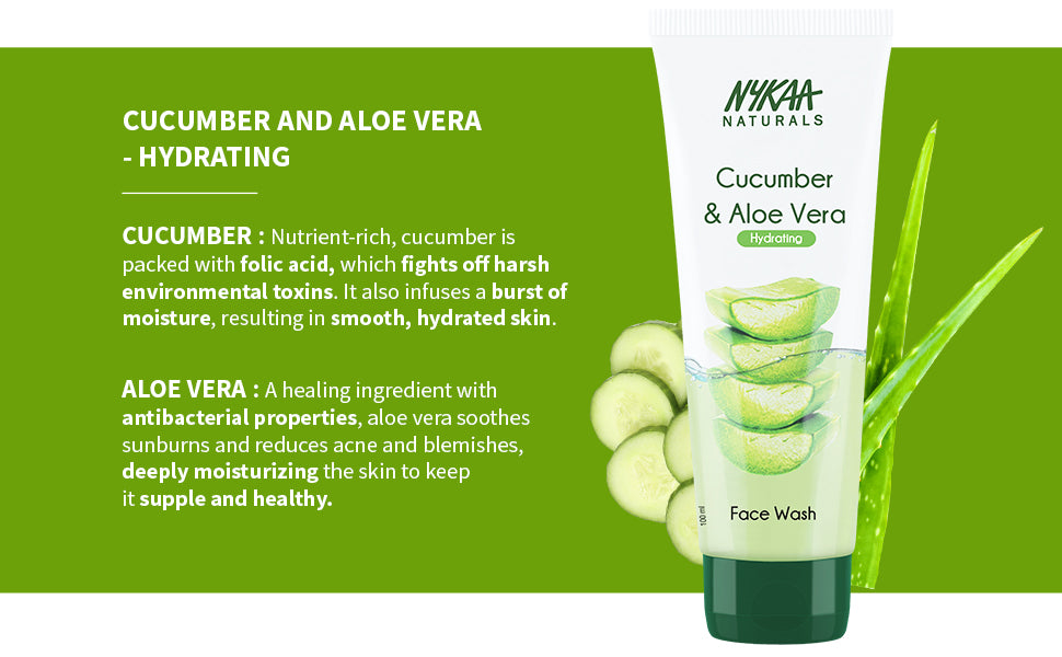 Nykaa Naturals Cucumber & Aloevera Face Wash - 100ml - 3