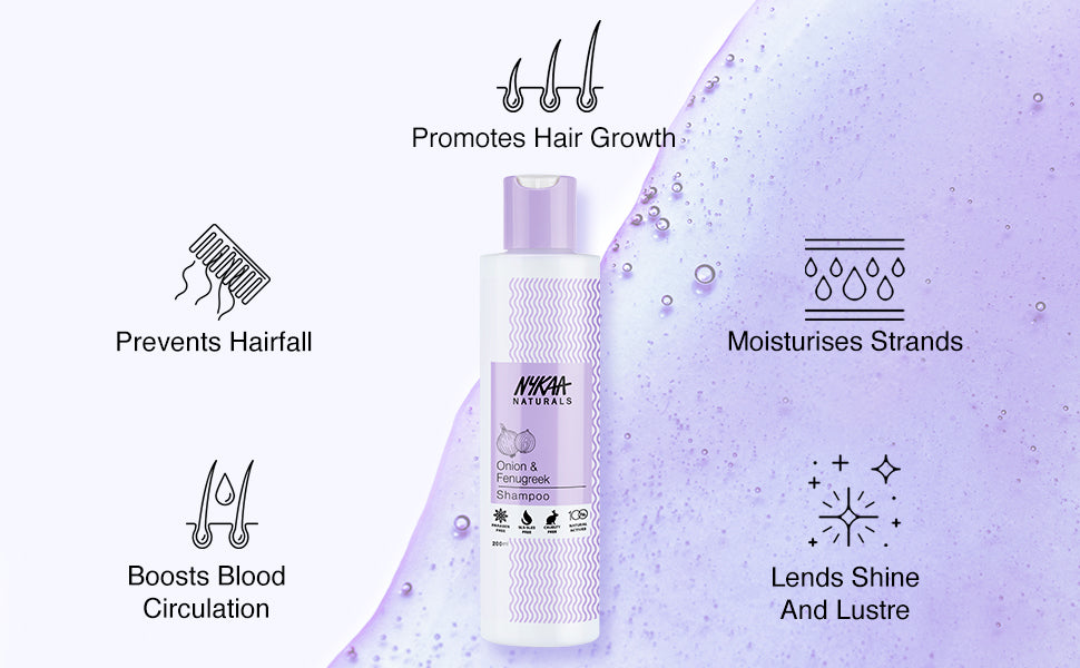 Nykaa Naturals Onion & Fenugreek Hair Growth Shampoo - 200ml - 2