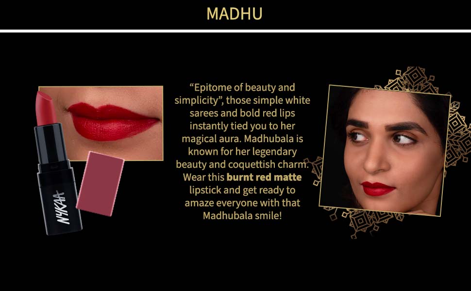 Nykaa Ultra Matte Lipstick Marilyn 10 - Rich Colour, 4.2g - 5