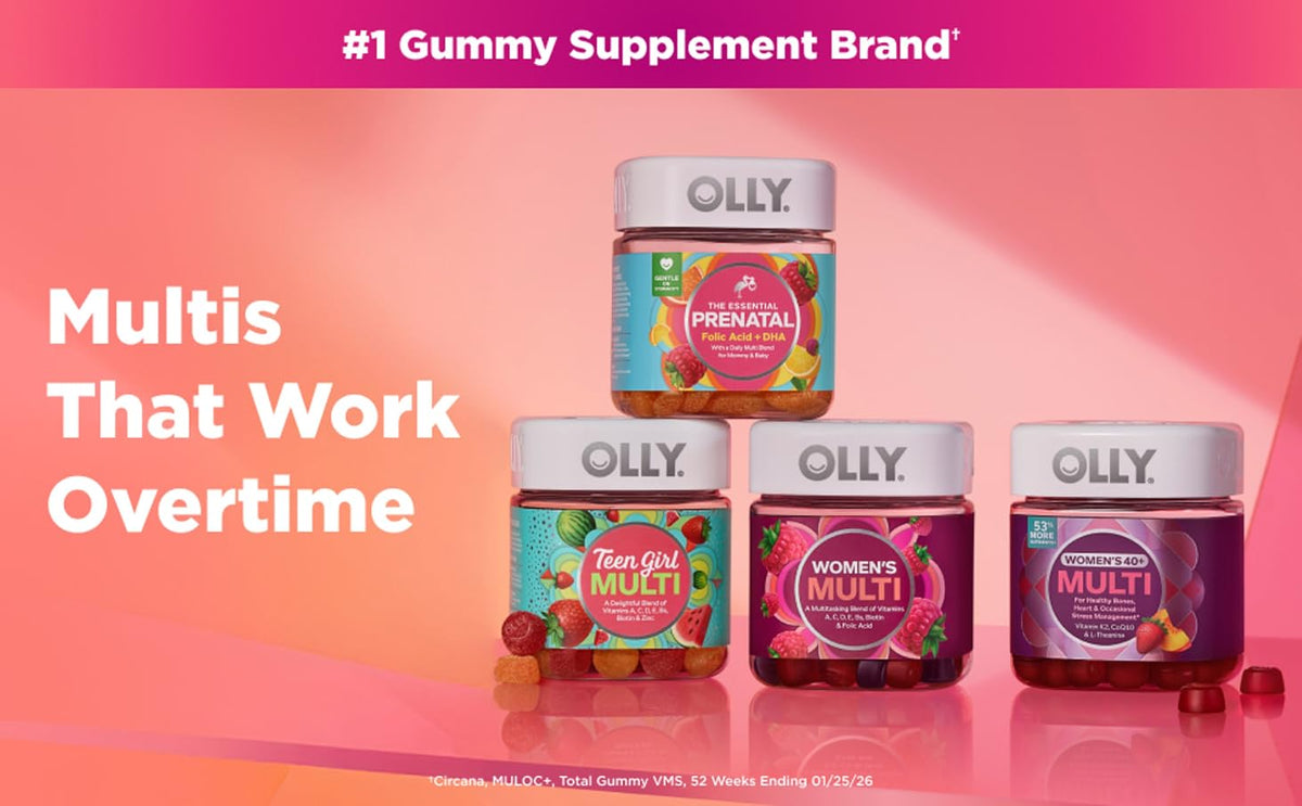 علكة أولّي (Olly) للفيتامينات المتعددة أثناء الحمل - 60 قطعة - 1
